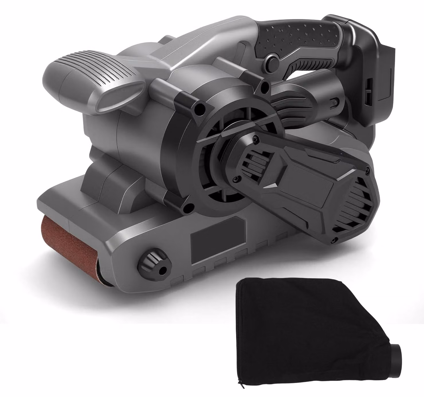 Levigatrice a nastro elettrica a batteria, dimensioni 76x533 mm, compatibile con batterie Makita da 18V