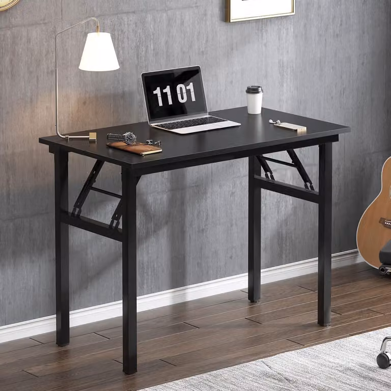 Scrivania pieghevole per computer 80x40x75cm nero E1 in particelle di legno stile IKEA