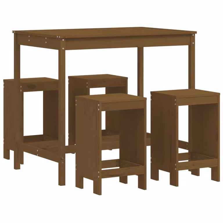 Set Bar da Giardino 5 pz ambra in Legno Massello di Pino