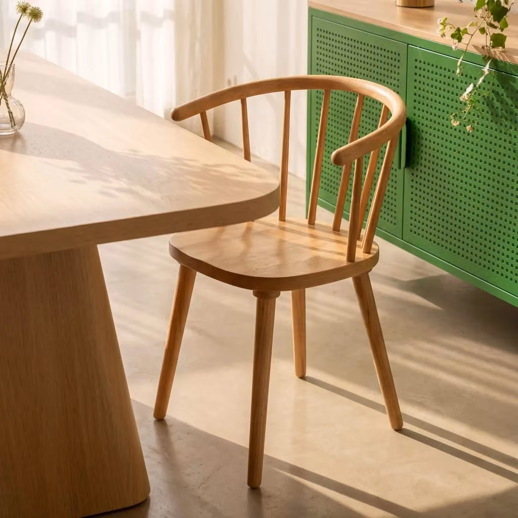 Set di 2 sedie OVIALA in legno beige per soggiorno, cucina o ufficio – 2