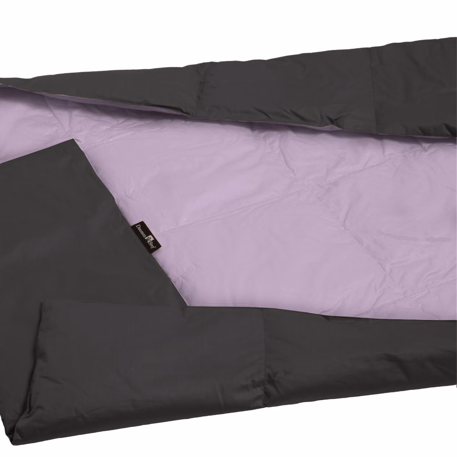 DaunenStep Trapuntino Mio Sakura Lilla e Blu scuro con motivo a quadri in cotone e piumino per adulti L: 160 cm, P: 105 cm – 3