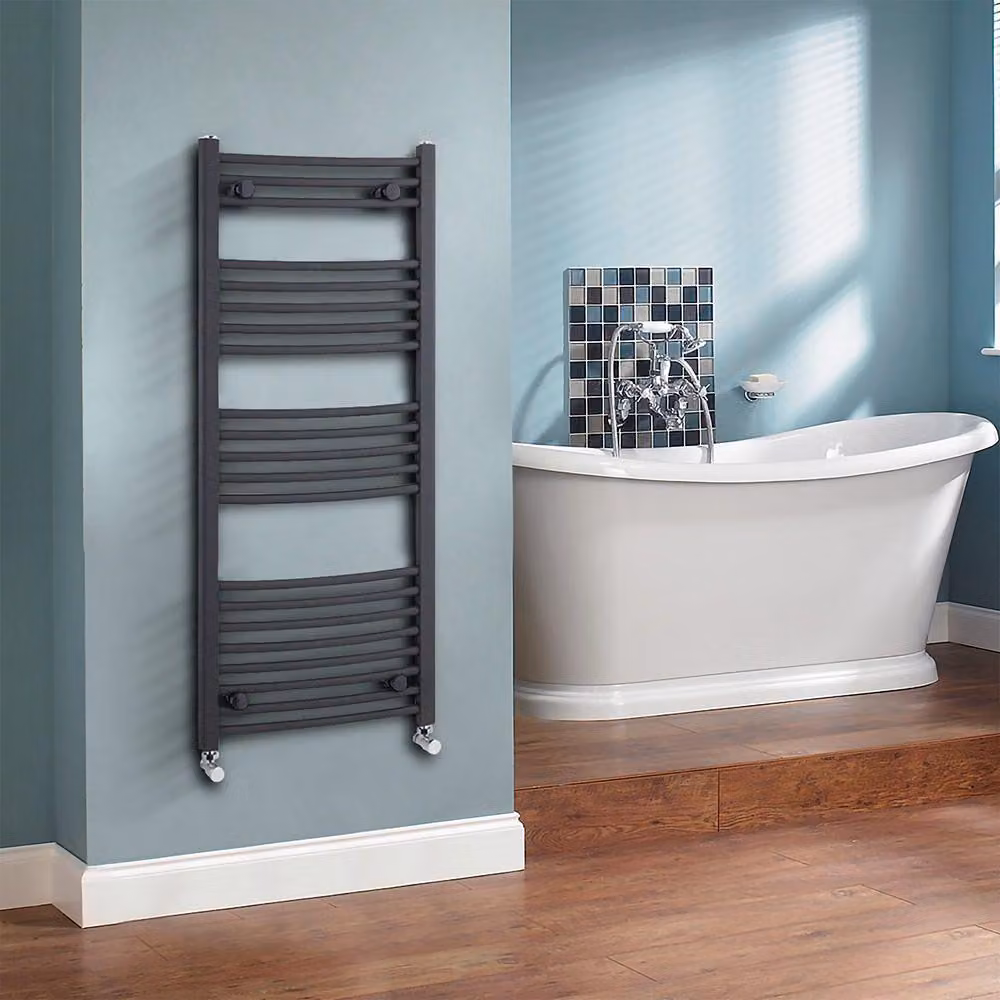 Scaldasalviette Curvo Design Cromato 1150x500mm 490W - Termoarredo Bagno - Finesse