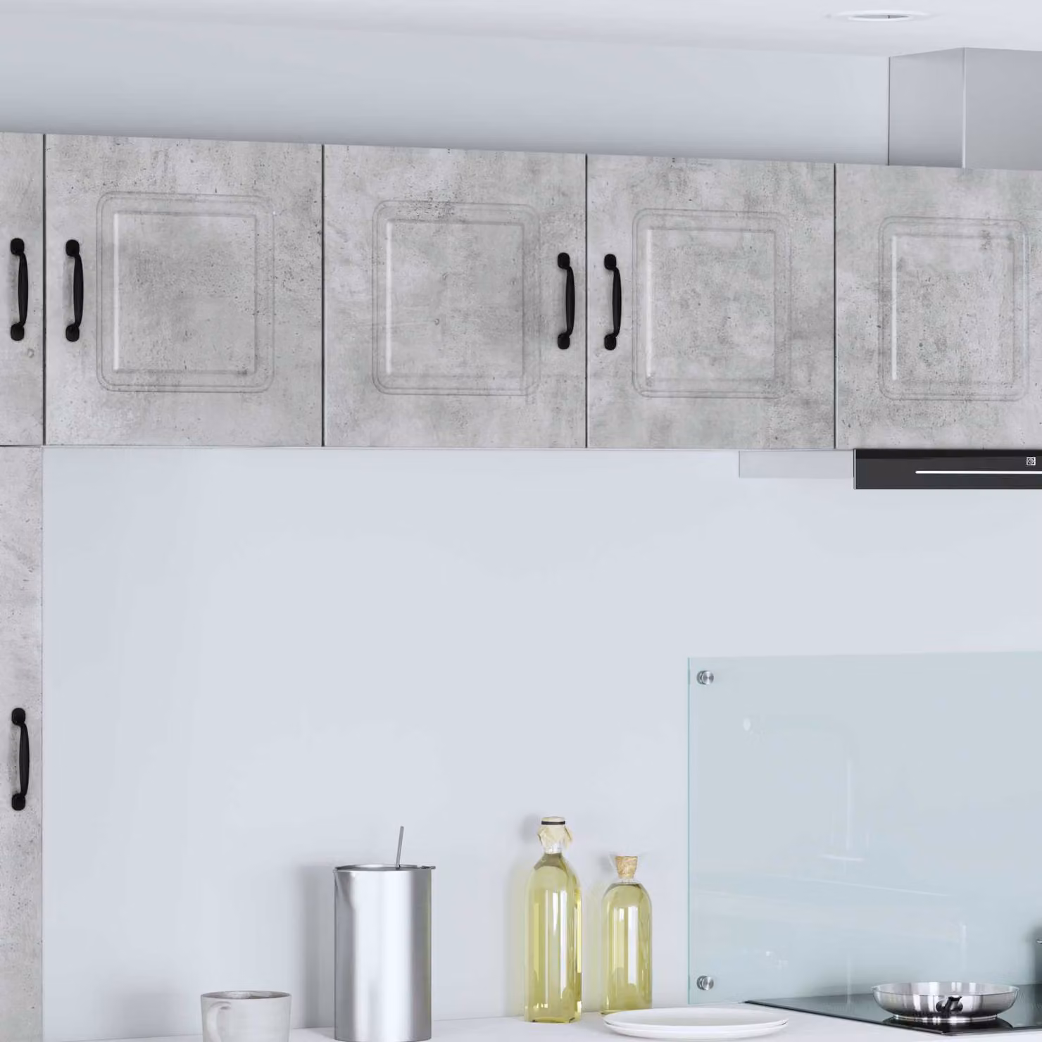vidaXL Pannello lavastoviglie Kalmar Grigio cemento L: 80 cm, P: 31 cm, H: 40 cm