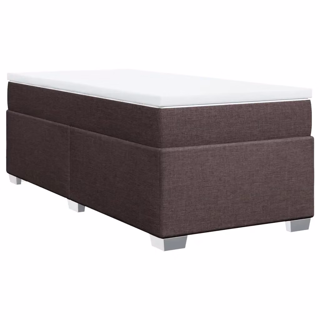Letto ibrido vidaXL con giroletto a molle e materasso, marrone e bianco, L/P/H: 90 x 200 cm – 2