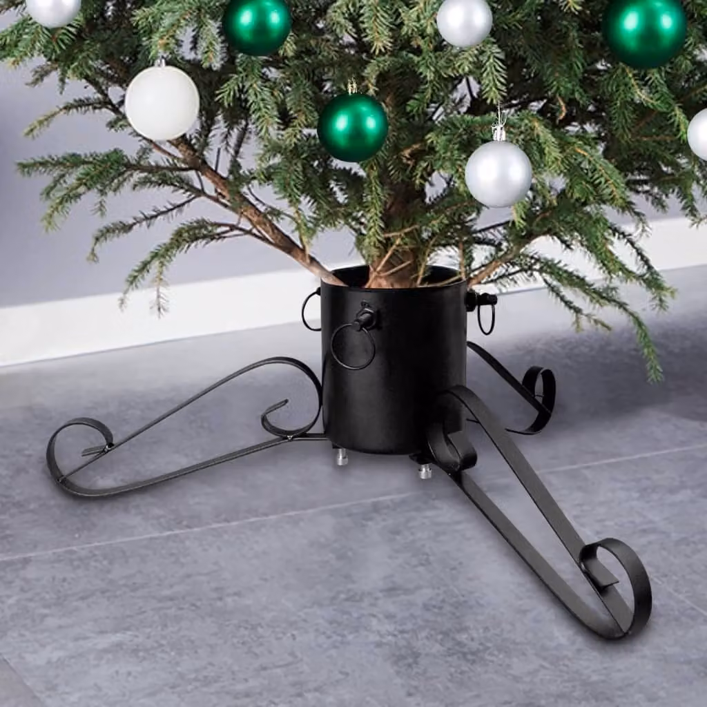 Maison Exclusive - Base per Albero di Natale Nera 58x58x21 cm