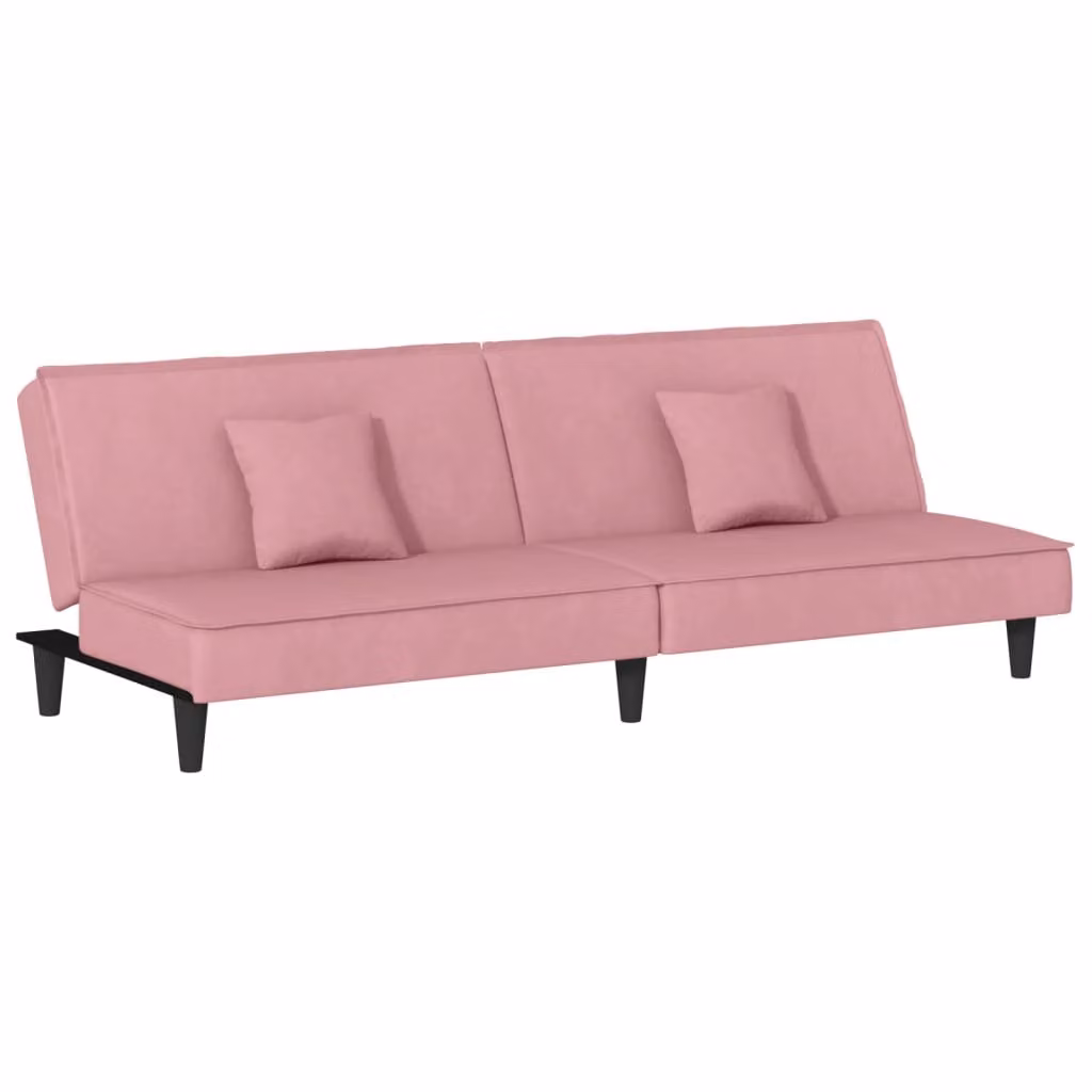 Divano letto in velluto rosa