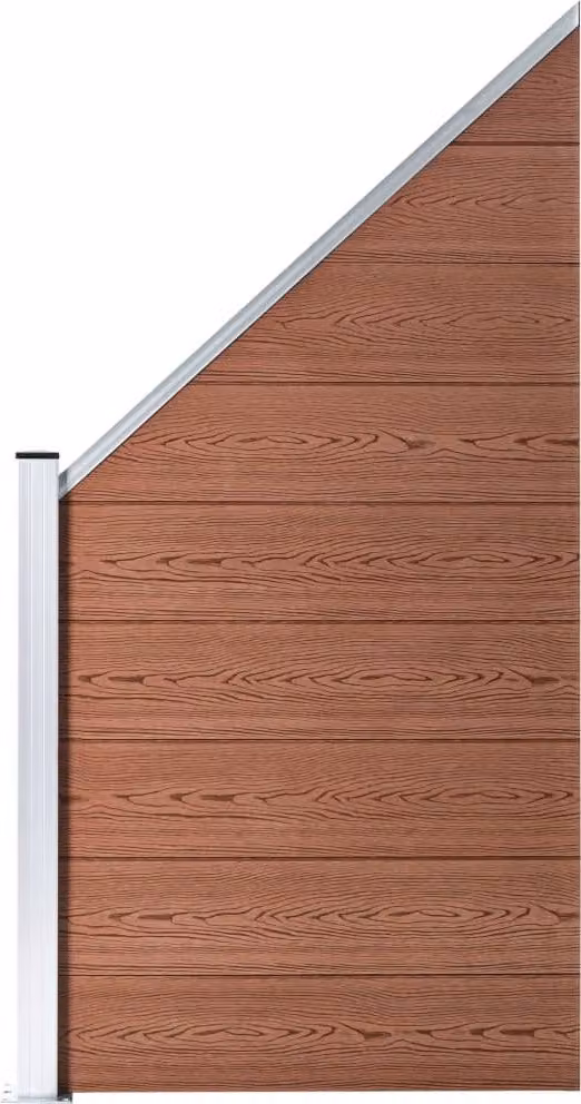 Pannelli Recinzione 1 Quadrato 1 Inclinato 273x186 cm Marrone