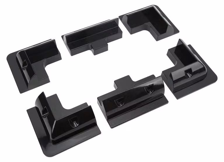 Set di 6 supporti angolari in ABS per pannelli solari, colore nero
