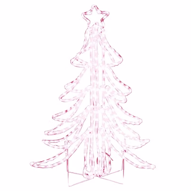 vidaXL Albero di Natale pieghevole a LED bianco caldo 87x87x93 cm