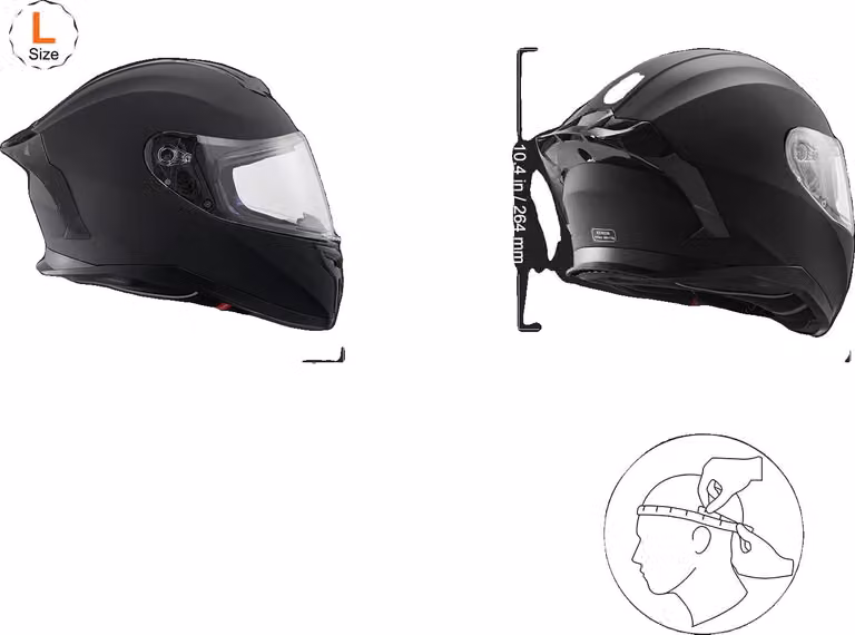 Casco da moto VEVOR, design integrale, compatibile con Bluetooth, L