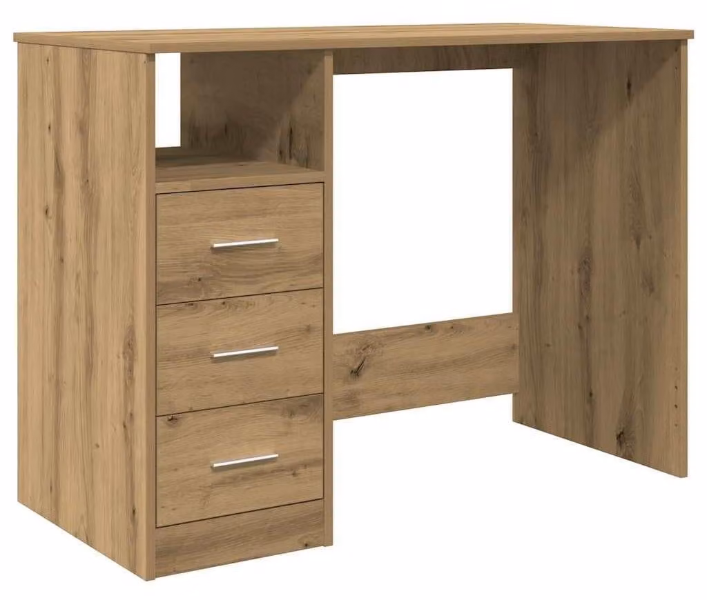 Scrivania Solidchoice, con 3 cassetti e design moderno, dimensioni 102 x 50 x 76 cm