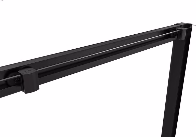 Cabina doccia Varone LINE L/P - 6 mm - vetro trasparente e nero opaco - 120x90x195 cm - scorrevole
