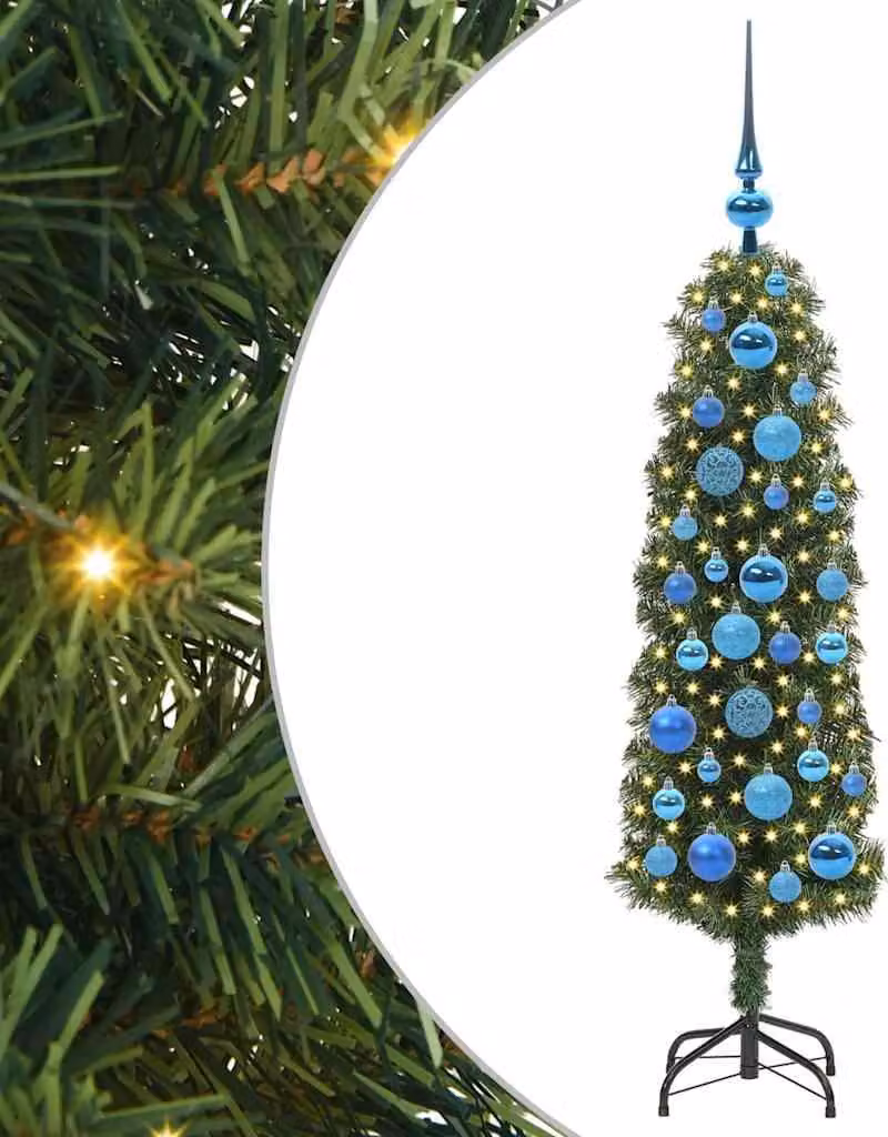 Albero di Natale artificiale con 150 LED Verde 120 cm