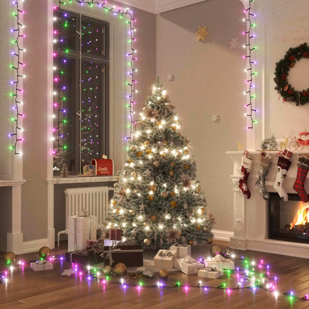 The Living Store Fata LED con 3000 LED Pastello Multicolore 65 m PVC