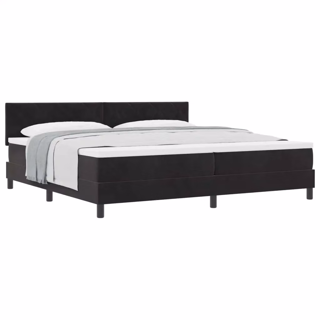 Letto moderno con testiera in velluto nero vidaXL L/P/H: 200 x 200 x 280 cm – 2