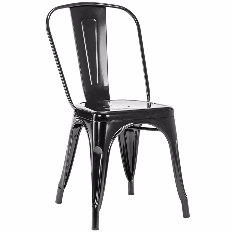 Duhome sedia da cucina in metallo sedia da pranzo in nero
