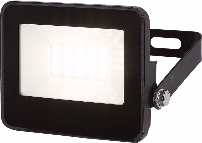 Rabalux 7062 Faretto da esterno Flood, 10W, 4000K, 1100lm, nero, rotondo, bianco neutro, IP65,, 10,3cm