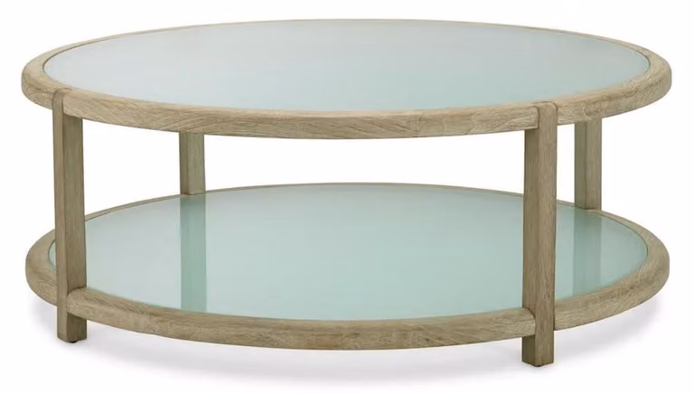 Casa Padrino tavolino da giardino in teak con piani in vetro marrone antico / vetro satinato Ø 120 cm