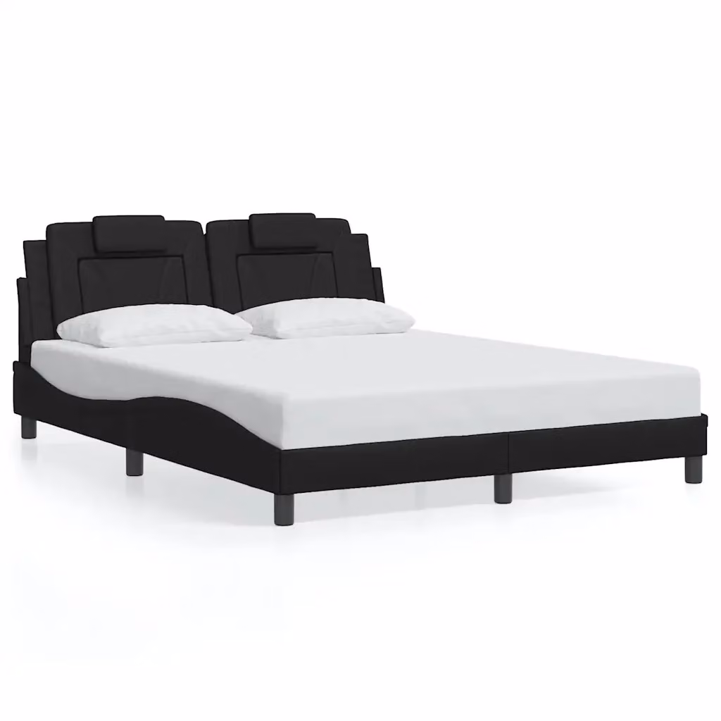 Letto contenitore Viana vidaXL in similpelle nera con cassetti L/P/H: 218 x 160 x 151 cm – 2