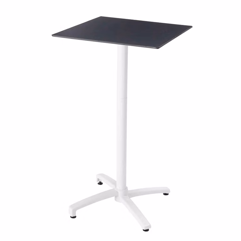 Tavolo alto da giardino 60 x 60 cm inclinabile laminato nero - Oviala Opéra