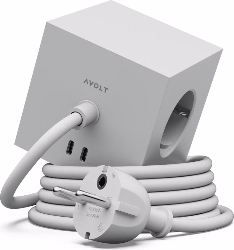 AVOLT - Caricabatterie AC Square 1 (1,8 m grigio gotland)