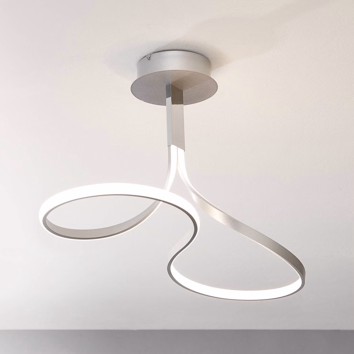 Mantra Iluminación Plafoniera a LED Nur, Cromo / Argento, Soggiorno / Sala da pranzo, Plastica, Moderno, Plafoniera LED