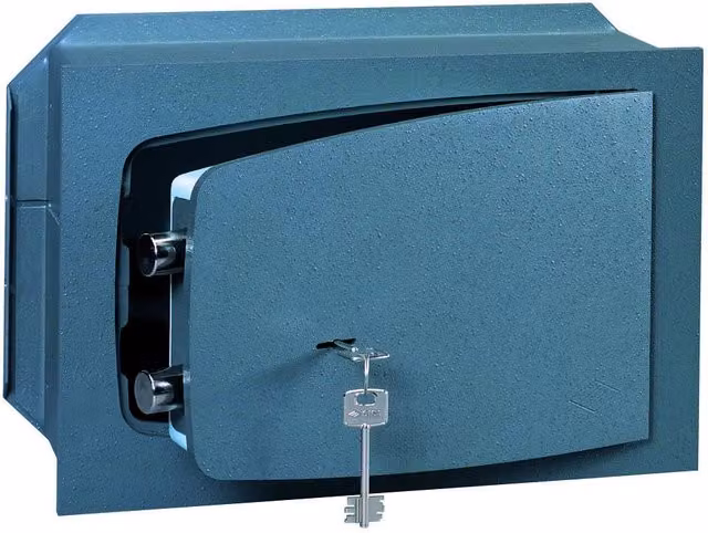 Cassaforte da muro Stella Cisa con chiusura a chiave in acciaio grigio L 42 cm x P 24,5 cm x H 30 cm