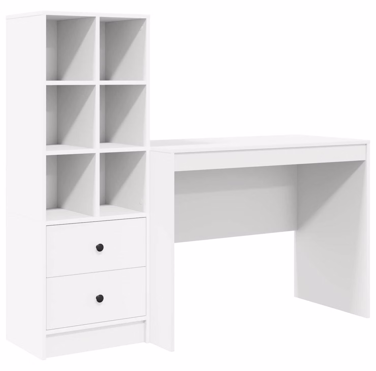 Scrivania con cassetto 2 pcs Bianco