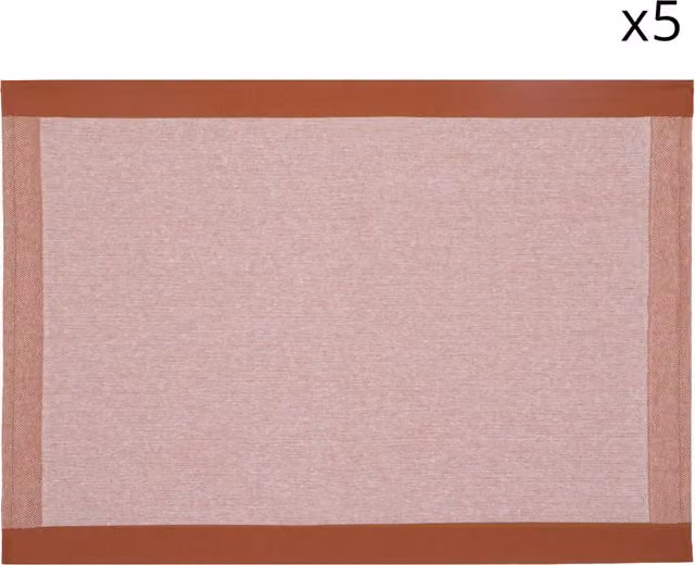 Set di 5 strofinacci KASANOVA colore rosso, dimensioni 50x70 cm