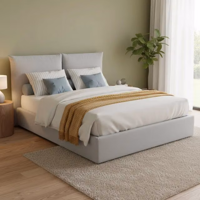 Letto Matrimoniale Aghineo Talamo Italia Bianco con Contenitore a Alzata L/P/H: 160 x 200 x 225 cm – 1