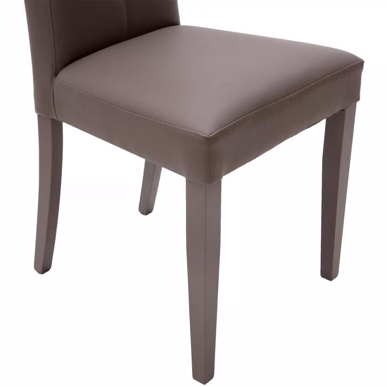 Set di 2 sedie in ecopelle beige con dettagli a bottoni Mobili 2G