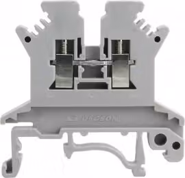 Morsetto per montaggio su guida 1,5 mm2 Morsetto passante grigio Morsetto per installazione Morsetto a vite VDE UL