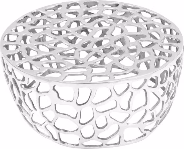 Tavolino da salotto | Tavolino da caff¨¨ | Tavolino da Soggiorno in Alluminio Martellato 70x30 cm Argento