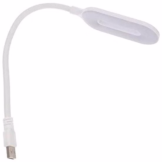 Lampada da lettura USB con collo d'oca flessibile a LED per camera da letto e ufficio; lampada da appoggio per laptop, leggera e comoda