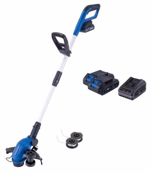Scheppach C-LT300-X Tagliabordi a batteria  SET S2  Larghezza di taglio 30 cm  2 batterie IXES da 20 V 2 Ah + doppio caricabatterie