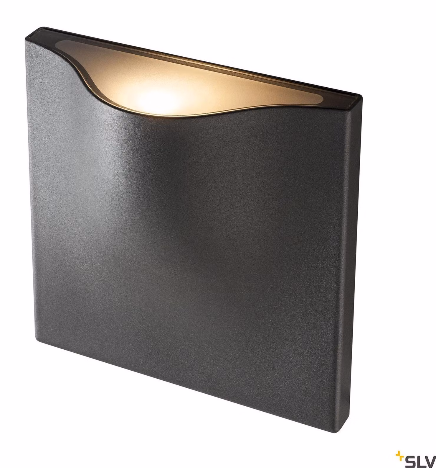 Vilua L Applique LED antracite IP54 bianco caldo 20x20 cm