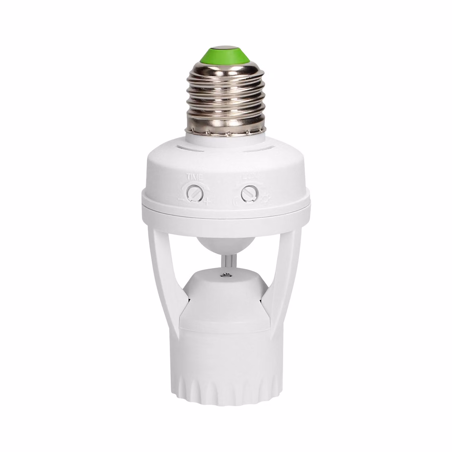 VIRONE | Sensore Di Movimento E27 MS-2 - Bianco - Rilevamento 360° - Controllo Automatico Della Luce