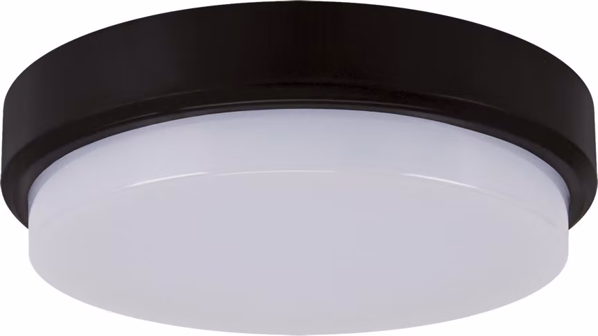 Plafoniera LED da esterno rotonda D: 17,5 cm IP65 bianco nero 4100 K luce bianca neutra 1580 lm