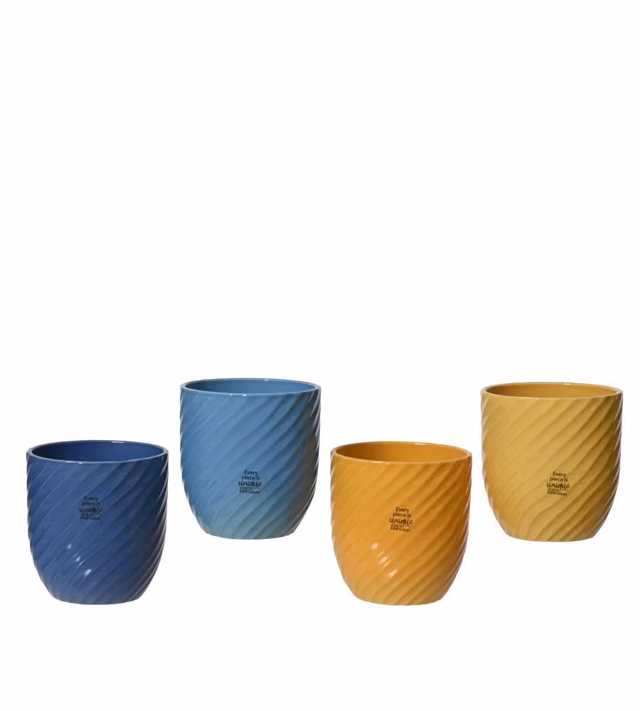 Vaso per piante Multicolore Ø13,5 cm in Gres Interno Decorativo