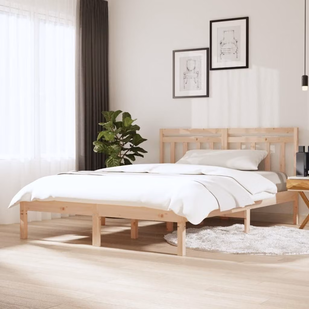 The Living Store Letto in legno massiccio 135x190 cm