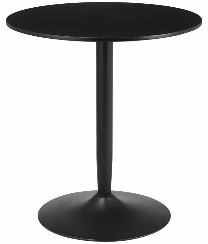 Tavolo rotondo da pranzo per 2 persone | Colore: nero | Dimensioni: 70x70x75 cm