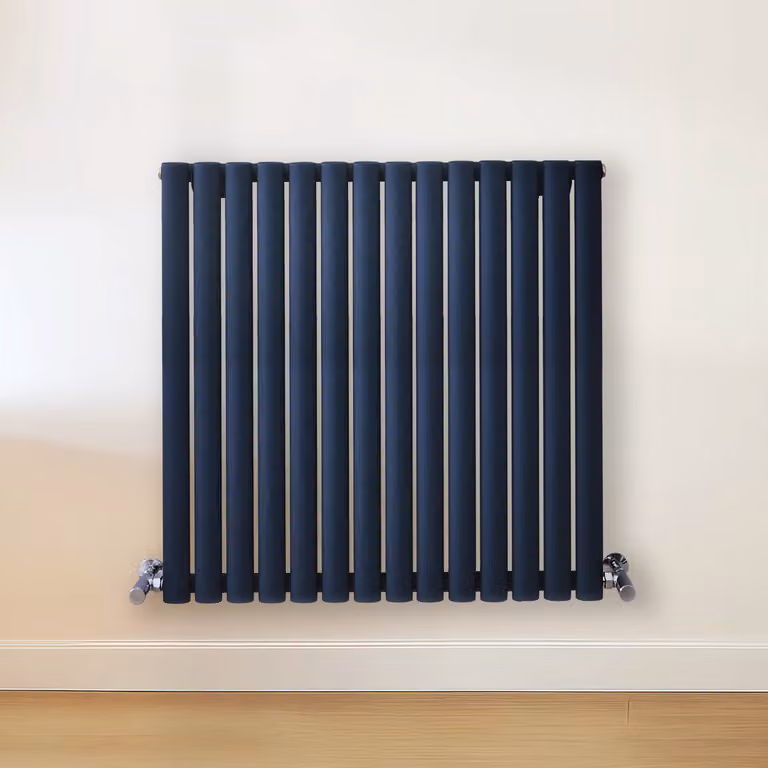 Radiatore di Design Orizzontale Blu (Regal Blu) - 800mm x 826mm - Pannello Doppio  - Revive