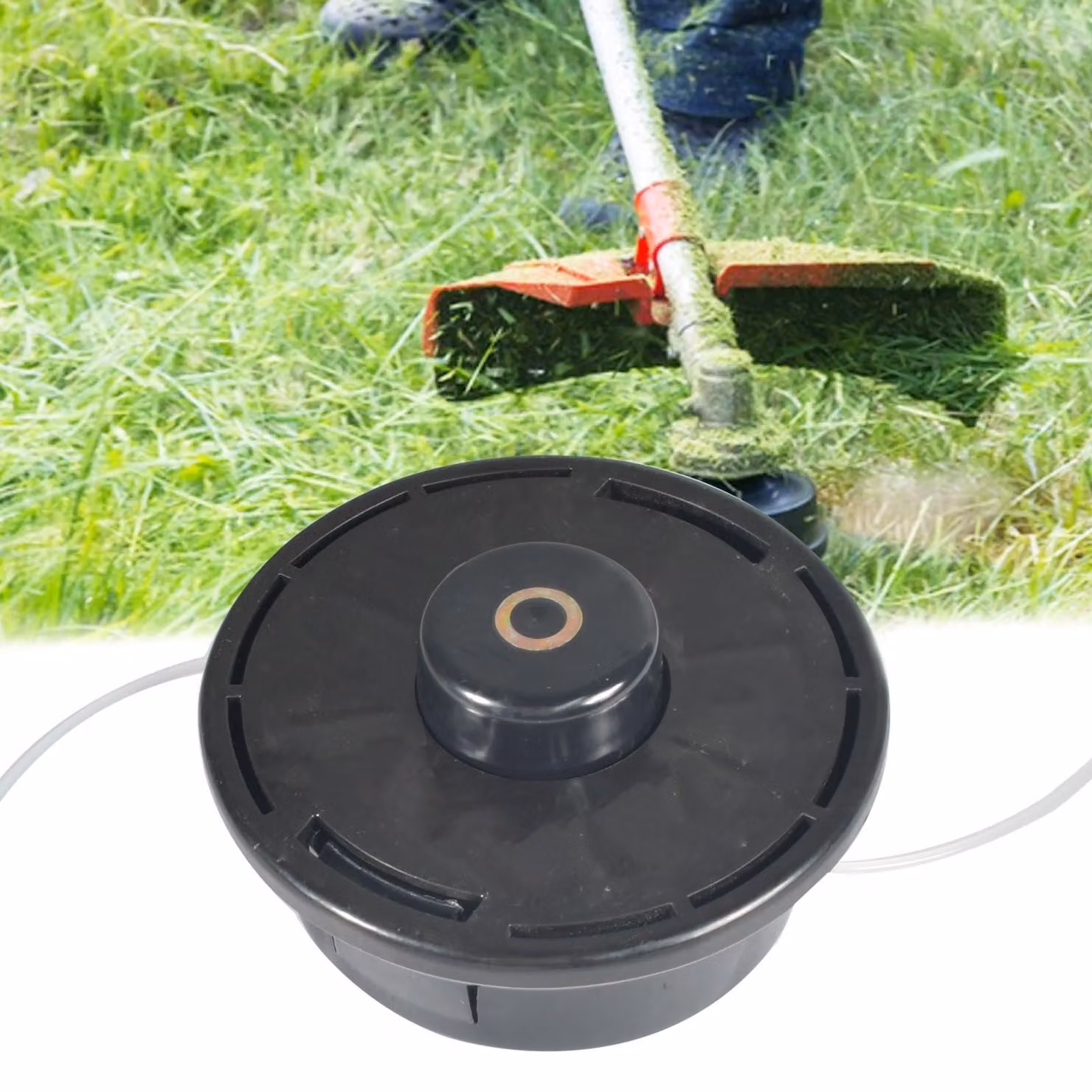 Testina universale per decespugliatore, filettatura M10 x 1,25, con filo di taglio a doppio filamento