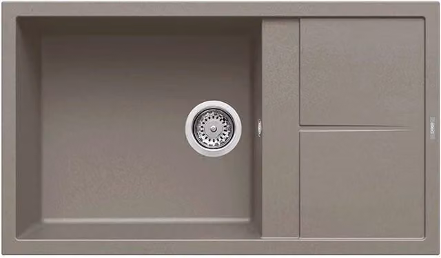 Lavello Elleci Incasso 1 vasca 86x50 Unico 410 Keratek Plus Grigio Dove Grey LKU41093