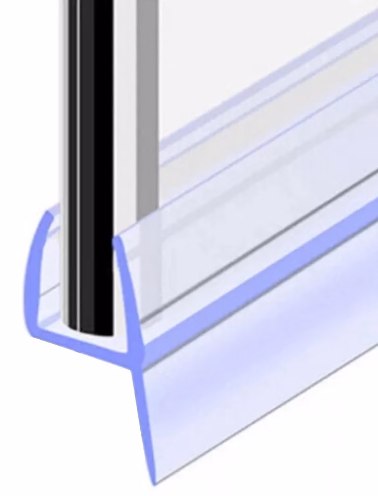Guarnizione da 200 cm, per porta in vetro di 10 mm, guarnizione impermeabile per doccia
