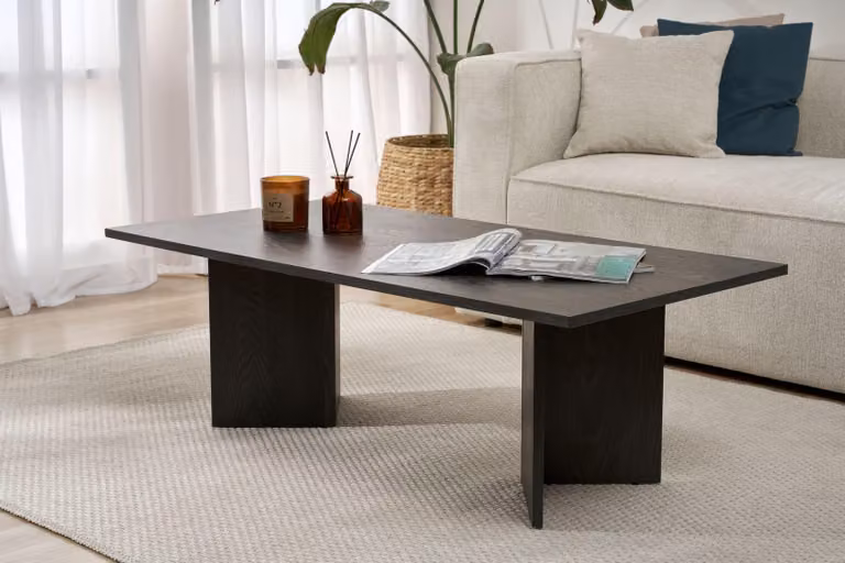 Skye Decor, Sabin - Lumiere Black, tavolino, Lumiere Black, 100% pannello melaminico, 119 x 60 x 40 cm