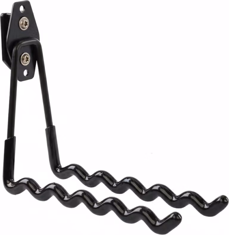 Ganci portautensili di BOTLE per sistema di valigette Qbrick per utensili, forma ondulata 19 cm, stabili con rivestimento in PVC, per garage, capanni, officine, ganci per seghe a mano e seghe da giardino, ganci doppi, portata fino a 30 kg, nero