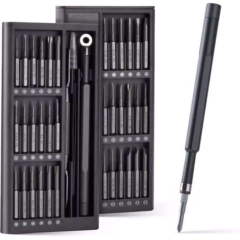 Set di precisione da 39 pezzi con cacciaviti magnetici e punte Torx, ideale per l'elettronica