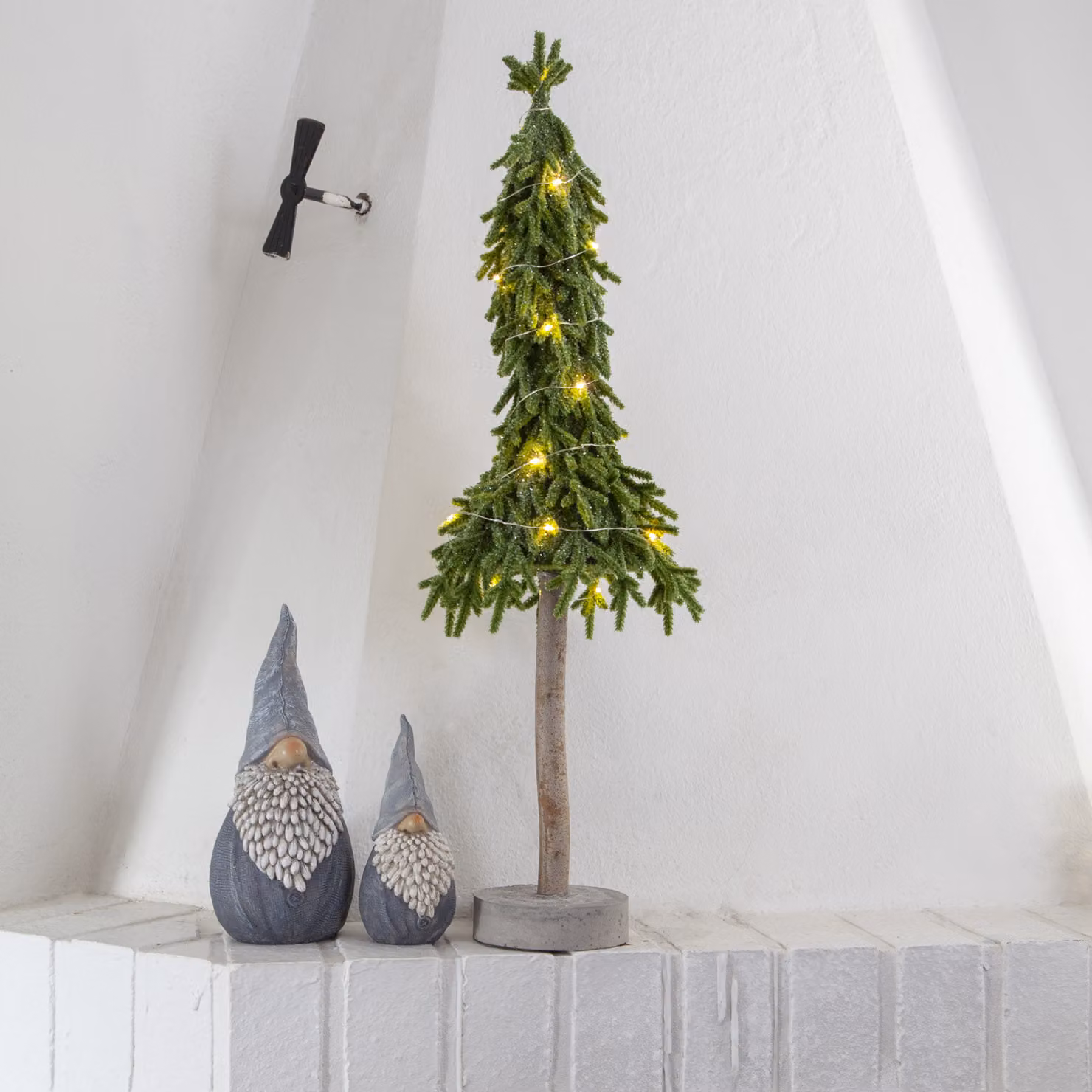 Albero di Natale a LED 'Lummer', circa 20x65cm, con supporto,