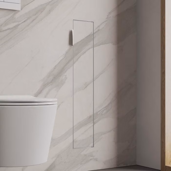 Modulo WC a incasso Kronenbach Cube Design, dimensioni 15,4 x 80,3 cm, apertura porta a destra